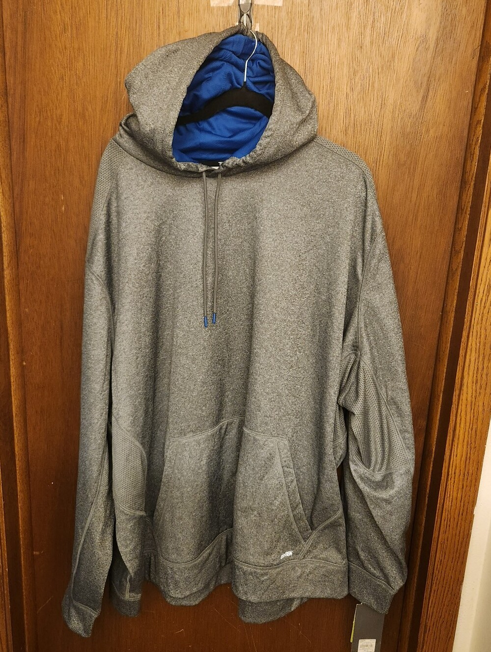 Tek Gear Gray Fleece Hoodie with "DryTek" moisture wick fabric